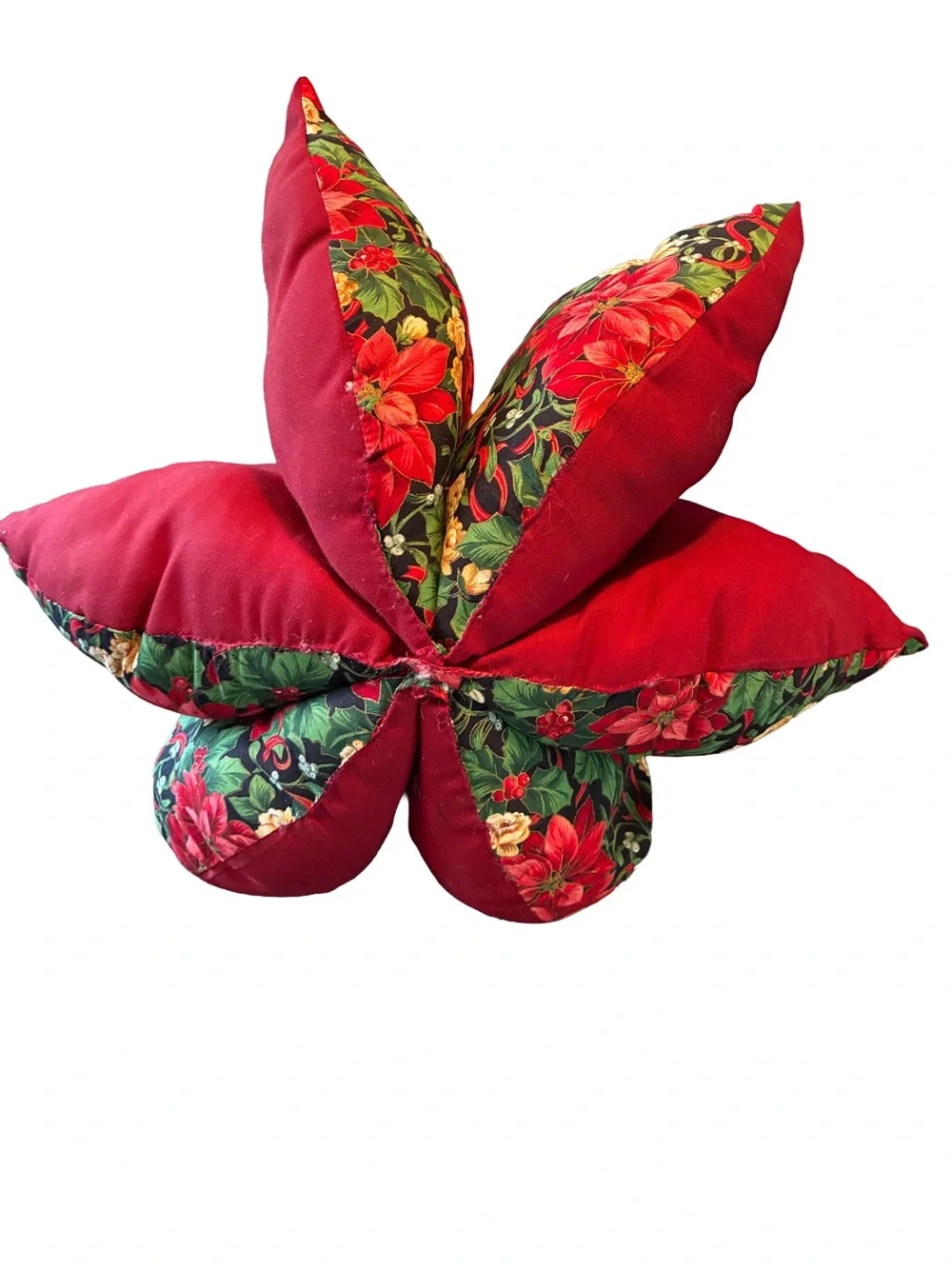 Handmade 3D Christmas Tree Pillow Holiday Decor Centerpiece Retro Vintage